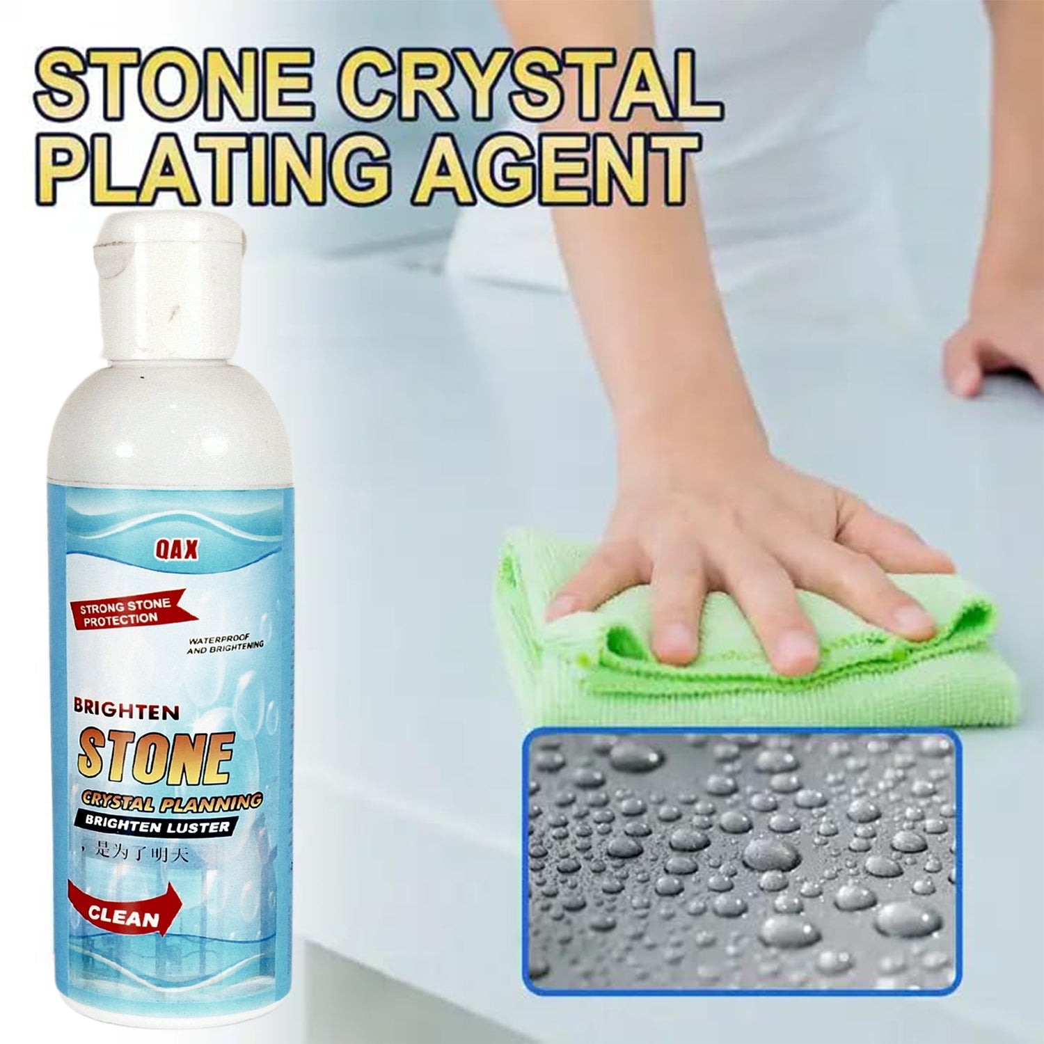 Stone Stain Remover Cleaner, Stone Crystal Plating Agent, Marble Stone Cleaner Polishes, Crystal Plating for Kitchen, Patio, Backyard Marble Cleaner and Polish (75 ML Approx / 1 pc) Stone Stain Remover Cleaner, Stone Crystal Plating Agent, Marble Stone Cleaner Polishes, Crystal Plating for Kitchen, Patio, Backyard Marble Cleaner and Polish (75 ML Approx / 1 pc)